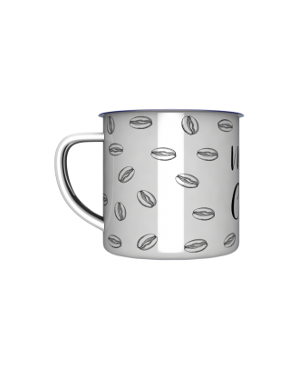 Mug en métal émaillé blanc - Impression par sublimation